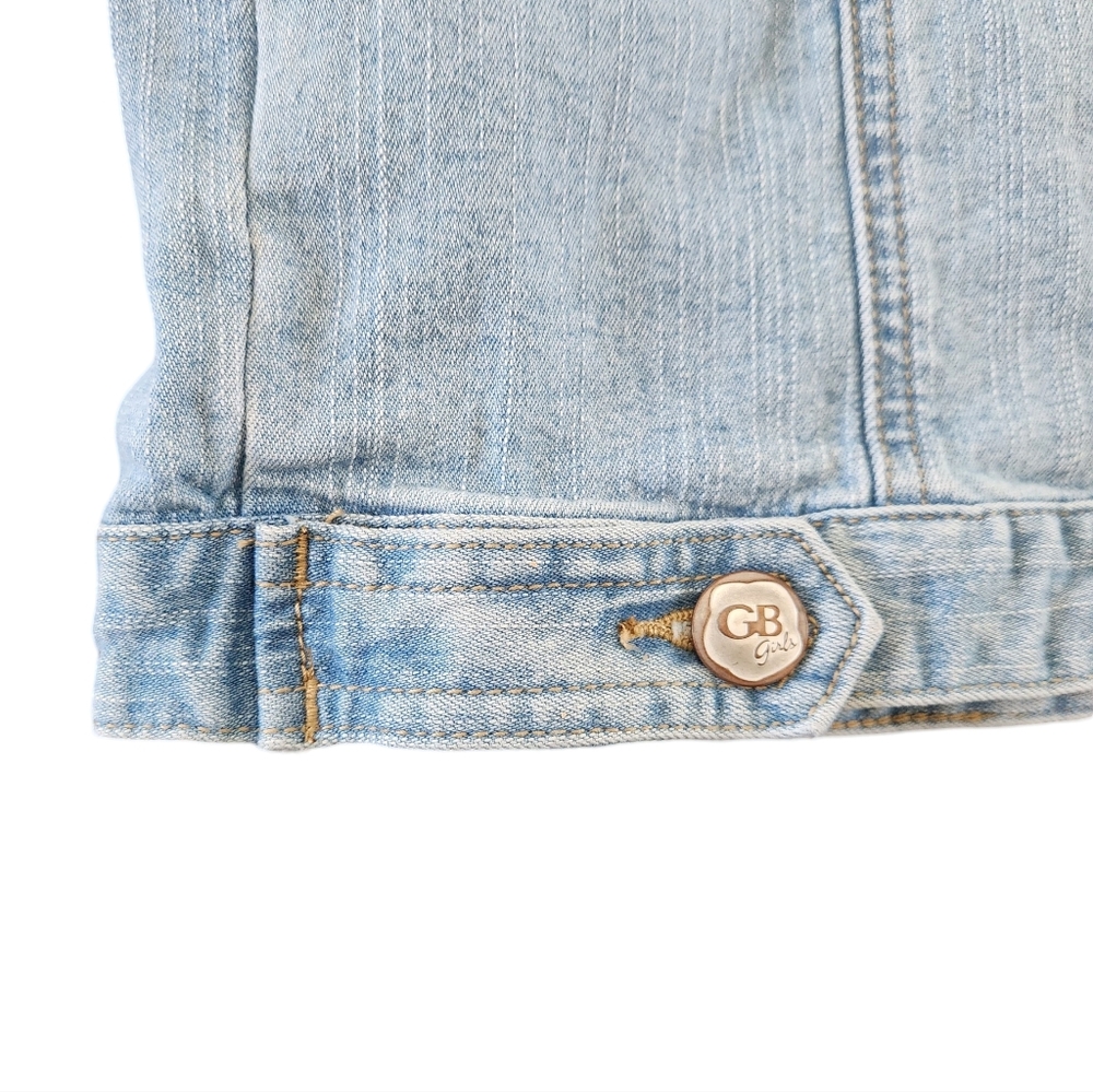 GB Girls Patch Light-Wash Jean Jacket / Size 6X - Picture 15 of 15